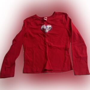 Red long-sleeve t-shirt